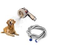 Hairstore Cat & Dog Bath Brush Scrubber Washing Sprayer Easy Bathing Grooming & Shedding Pet Shower with super flex hose 1 modes setting on/off button