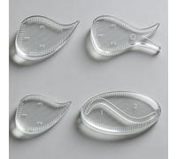 Hairstroke Brow Mapping Ruler - Reusable Acrylic Eyebrow & Eyeliner Arch Stencil Template, 1-Minute Fast Drawing Guide Tool for Precise Brow Shaping and Tattoo Design (Kit-1)