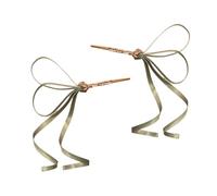 Hairstyle Accent Pair for Women, Decorative Ribbon Knot Stick Set, Smooth Metal Finish, Easy Daily Outfit Matching Ribbon Hair Stick Decorative Hair Accessory Side Updo Ornament Long Tail Hairpin Half