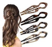 Hairstyle Clips, Set of 4 Elegant Barrettes - French Hair Clips for Women, for Weddings, Salons, Daily Use Hairstyles Dance