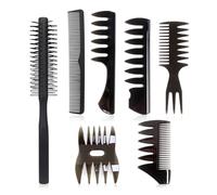 Hairstyle Comb Set with Round Hair Brush Wide Tooth Comb Texture Comb Hairdresser Brush for Men Salon Hairstylist