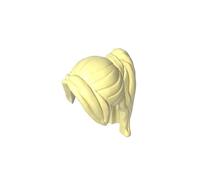 Hairstyle Minifig Hair Ponytail Long with Side Bangs 10PCS Compatible with Lego 62696 GDS-2068 Classic Bulk Toy MOC Color:Light yellow