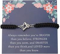 Hairstylist Gift Hairdryer Jewelry Bracelet - Future Hairdresser Gift - You Are Braver, Stronger, Smarter Than You Think