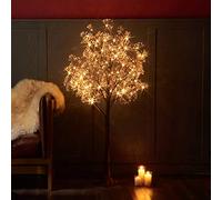 Hairui Lighted Gypsophila Tree 4FT 90 LED Artificial Baby Breath Flowers with Lights for Wedding Party Winter Christmas Holiday Decoration