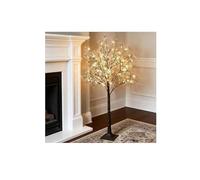 Hairui Lighted Gypsophila Tree 4FT 90 LED Artificial Baby Breath Flowers with Lights for Wedding Party Winter Christmas Holiday Decoration