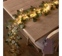 Hairui Willow Vine Tree Lights with Leaves 180 cm 96 LEDs Branches with LED Lighting Artificial Eucalyptus Garland Fairy Lights Tree for Christmas Home Decoration