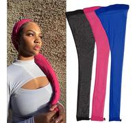 Hairweave Sleeve for Locs,Hair Weave Sleeve for Locs with Drawstring,Fashionable Design - Haircare for Wig,Extra Long Wig Breathable Stretchy with Elastic for Bun Faux Hair,For Black Women (3 PCS)