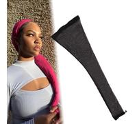 Hairweave Sleeve for Locs,Hair Weave Sleeve for Locs with Drawstring,Fashionable Design - Haircare for Wig,Extra Long Wig Breathable Stretchy with Elastic for Bun Faux Hair,For Black Women (Black)
