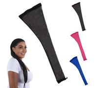 Hairweave Sleeve for Locs, Hair Weave Sleeve for Locs with Drawstring, Fashionable Design - Haircare for Wig, Extra Long Wig Breathable Stretchy with Elastic for Bun Faux Hair, For Black Women (Black)