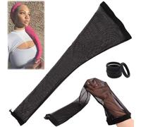 Hairweave Sleeve For Locs With Drawstring, Haircare, Hairweave Sleeve for Locs with Drawstring, Breathable Lightweight Long Hair Weave Dreadlock Cap Wig Cap with Elastic for Bun Faux Locs(Black)