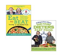 Hairy Bikers 2 Books Collection Set (The Hairy Bikers Eat to Beat Type 2 Diabetes, The Hairy Dieters: Fast Food)