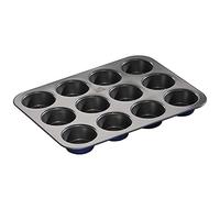 Hairy Bikers Bakeware, 12 Cup Muffin Tray, Non Stick, Dishwasher Safe, Blue