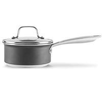 Hairy Bikers CKW2090 Forged, Eclipse Titanium Non-Stick Coating, Lidded 3.3mm Gauge Saucepan with Riveted Secure Handle, Induction Hob Suitable, Aluminium, 18cm Sauce Pan