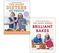 Hairy Bikers Collection 2 Books Set (The Hairy Dieters Go Veggie & [Hardcover] Brilliant Bakes)