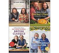 Hairy Bikers Collection 4 Books Set (The Hairy Bikers Asian Adventure, Perfect Pies, British Classics, Mediterranean Adventure)