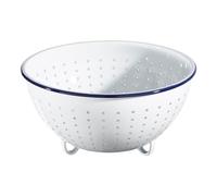 Hairy Bikers Enamelled Cookware, Colander, PFOA Free, Dishwasher Safe, White