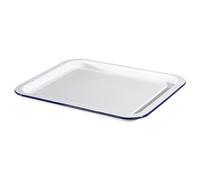 Hairy Bikers Enamelled Cookware, Medium Oven Tray, Steel, PFOA Free, Oven Safe, Dishwasher Safe, White