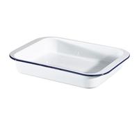 Hairy Bikers Enamelled Cookware, Medium Roaster, PFOA Free, Oven Safe, Dishwasher Safe, White