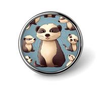 Hairy Ferret Badge Holder Exquisite Round Badge with Picture Pin DIY Button Badges Personalized Metal Button Pin Fashion Brooch Crafts Gifts Clothes Decorative Pins