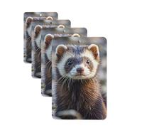 Hairy Ferret Car Air Freshener Cards for Women Men 4 Pack Cute Car Accessories Long Lasting Scent Car Diffuser Hanging Auto Aromatherapy Tablets Car Fresheners Gifts