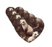 Hairy Ferret Car Air Freshener Cards Set of 4 Pieces Long Lasting Hanging Scented Cards for Bedroom Wardrobe Car Aromatherapy Tablets for Men Women Rearview Mirror Pendant