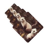 Hairy Ferret Car Air Freshener Cards Set of 4 Pieces Long Lasting Hanging Scented Cards for Bedroom Wardrobe Car Aromatherapy Tablets for Men Women Rearview Mirror Pendant