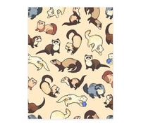 Hairy Ferret Crystal Sticker, 3D Stereoscopic Effect, Pattern Does Not Fall Off When Exposed to Water