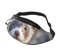 Hairy Ferret Fanny Pack for Men Women, Waterproof Sports Waist Bag Fashion Belt Bag Crossbody Bags Hip Bum Bag with Adjustable Strap Large Sling Bag Purse for Travel Hiking