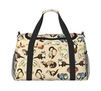 Hairy Ferret Hand Travel Bag - Large Reusable Shopping Tote Bag, Perfect for Outdoor Activities, Sports, Camping & Groceries, Black, One Size