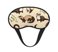 Hairy Ferret Print Adjustable Eye Cover for Sleeping, Comfortable, Pressure-Free and Breathable Sleeping Masks