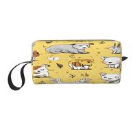 (Hairy Ferret) Print Compact Travel Pouch - Lightweight Handheld Organizer, 600d Oxford Fabric & Foam Padding, Gym Essentials