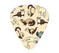 Hairy Ferret Print Guitar Pick,12 Pack,Includes Thin,Medium,Heavy Gauges,Suitable for guitar,ukulele