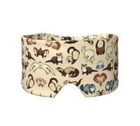Hairy Ferret Print Sleep Eye and Ear Muffs Mask - Adjustable Yoga Travel Headband, Keep Warm Shading Comfortable Aid