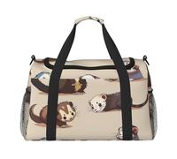 Hairy Ferret Printed Travel Duffle Bag for Men Women Large Sport Gym Bag Handbag with Shoulder Strap for Travel Weekend Fishing Hunting