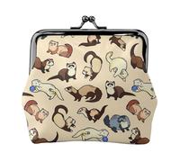 Hairy Ferret Printing Lightweight Coin Purse, Minimalist Wallet for Coffee Runs and Local Outings
