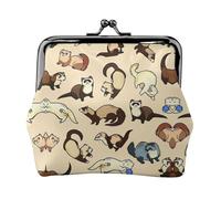 Hairy Ferret Printing Lightweight Minimalist Wallet, Compact Coin Pouch for Gym Visits and Errands