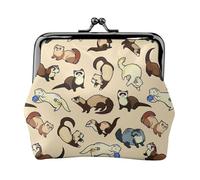 Hairy Ferret Printing Small Travel Kit Wallet, Compact Pouch For Camping Adventures And Fishing Trips, Black, One Size, Art Deco