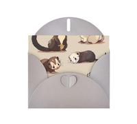 Hairy Ferret Prints Pearl Paper Horizontal Festival Greeting Card for Birthday Cards and All Occasions, Gray
