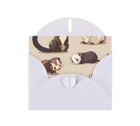Hairy Ferret Prints Pearl Paper Horizontal Festival Greeting Card for Birthday Cards and All Occasions, White