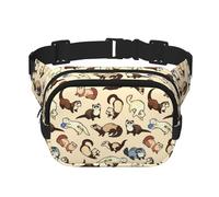 Hairy Ferret Unisex Fashion Waist Packs, Stylish Fanny Packs for Workouts, Running, Traveling, and Hiking