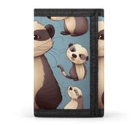 Hairy Ferret Wallet,Credit Card Holder,Three-fold Wallet for Passport Covers, Purse Passport Bag for Men Women
