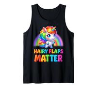 Hairy Flaps Matter Funny Unicorn Rainbow for Stag and Hen Do Tank Top