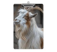 Hairy Goat Photos Clipboard, A4 Acrylic Clipboards with Hanging Hook, Ultra Lightweight & Shatterproof Writing Board for Office, Nurses, 8.5" X 12.5"