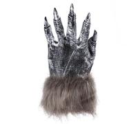 Hairy Hands Animal Furry Gloves Werewolf Wolf Bear Easter Halloween Costume Festival Carnival Props Gloves For Kids Adults Workout Gloves Fo Gloves Mittens Combo with Pocket (Grey, One Size)