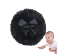 Hairy Powder Puff - Body Powder PuffSoft Round Body Cosmetic Powder Loose Puff Pastry with Ribbon Bow - Makeup Tool, Body Powder Applicator for Babies and Adults