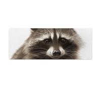 Hairy Raccoon Desk Mat with Stitched Edges, Rubber Mouse Mat for Keyboard Mats Non-Slip Waterproof Desk Pad Office Supplies Large Gaming Mouse Pad for Home Work