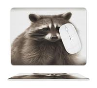 Hairy Raccoon Mouse Pad Mouse Mat 10 X 8 Inch