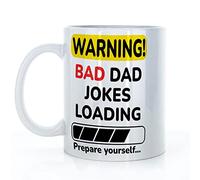 Hairyworm Humour Mug, Bad Dad Jokes Loading Mug, (11oz) White, Yellow, Blue, Black, Pink Cup Dad Mug, Father's Day Mug