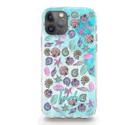 Hairyworm Personalised Case For Google Pixel Phones, 5, 6 (5G), 6 Pro (5G), 6A (5G), 7 (5G), 8, 8A, 9, Custom Plastic Hard Cover, Blue Shell Starfish Phone Case with Name