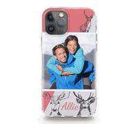 Hairyworm Personalised Phone Case For Samsung Galaxy A Phones, A05s A15, A16, A26 A34, A36, A25, A51, A52, A52S, A53, A54, A55, A56 Custom Pink Grey Deer Stag Cover with One Image and Text